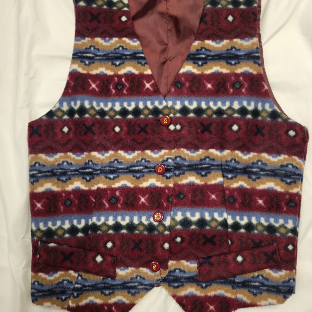 Unique Vintage Multicolor Patterned vintage vest